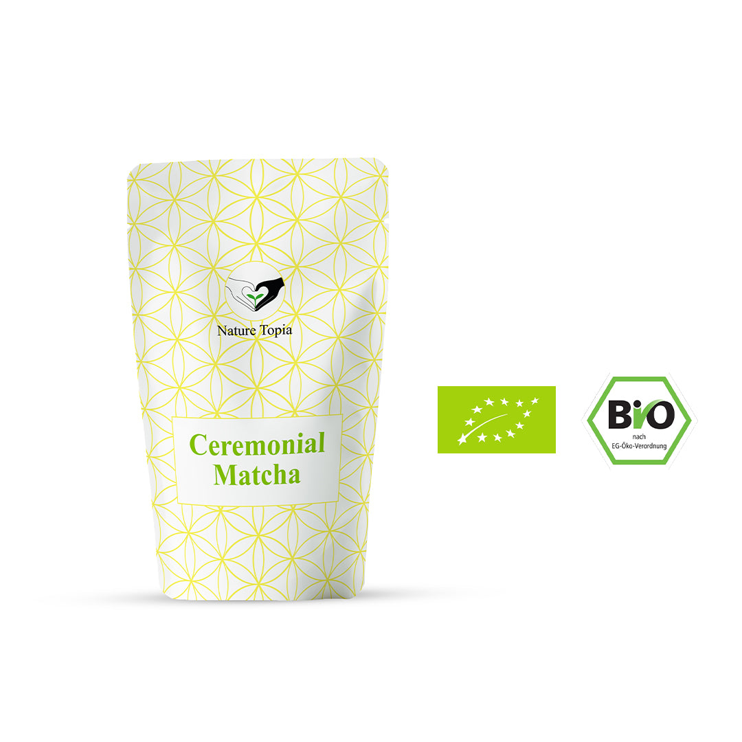 Bio Ceremonial Matcha im Doypack 30g – Hochwertiger Matcha Tee aus Japan, ideal für Teezeremonie, Matcha Latte und Superfood-Genuss