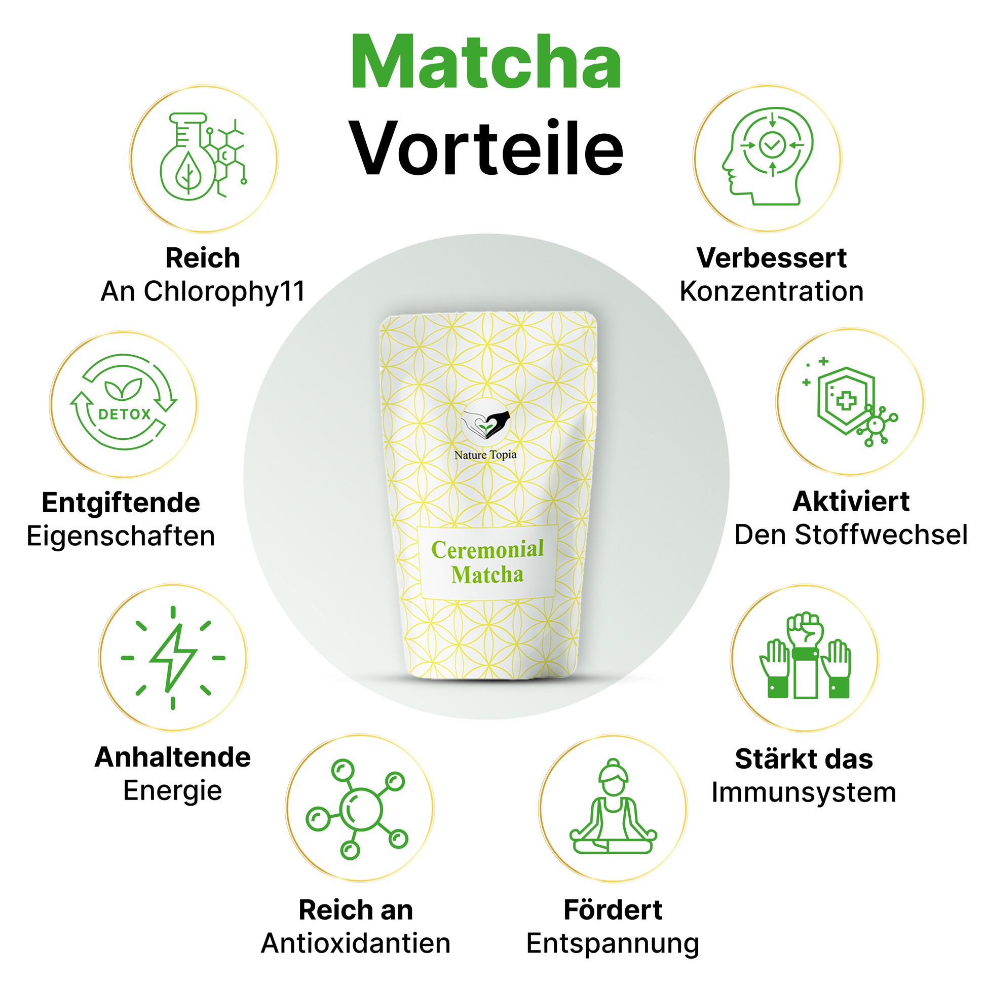 Matcha Vorteile im Überblick – Detox, Stoffwechsel anregen, Energie, Entspannung und Immunsystem stärken