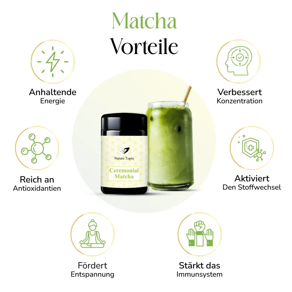 Bio Ceremonial Matcha im Violettglas 30g - Bio Matcha Tee – Ceremonial Grade