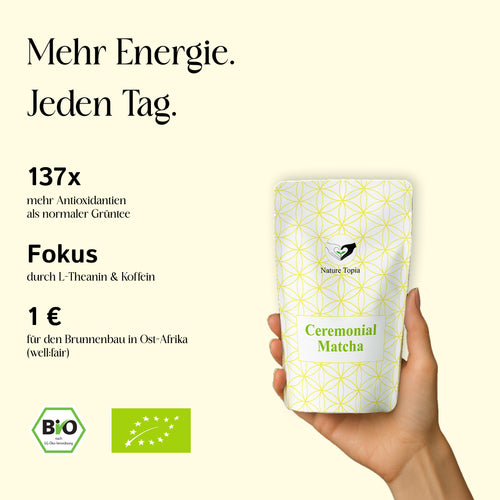 Bio Ceremonial Matcha im Doypack – 30 g