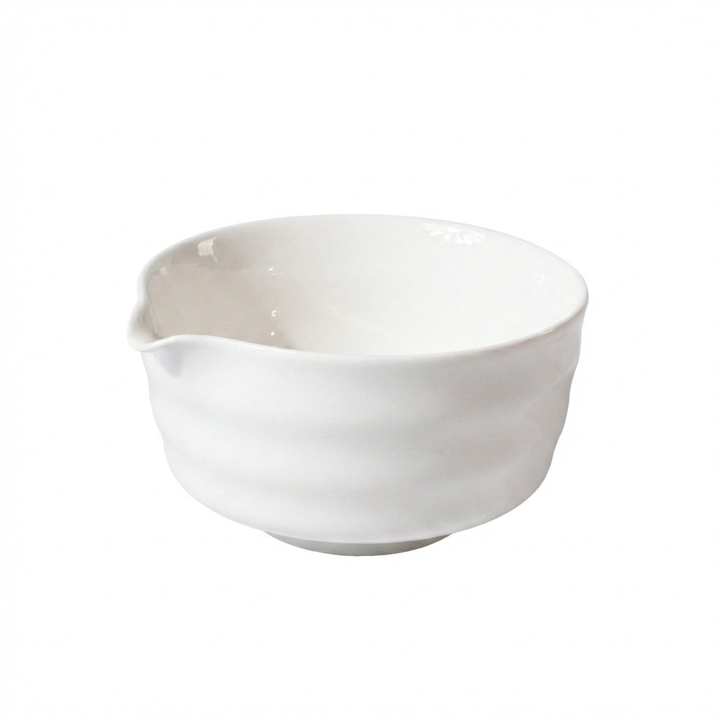 Matcha Keramik Schale (Chawan) in Weiß