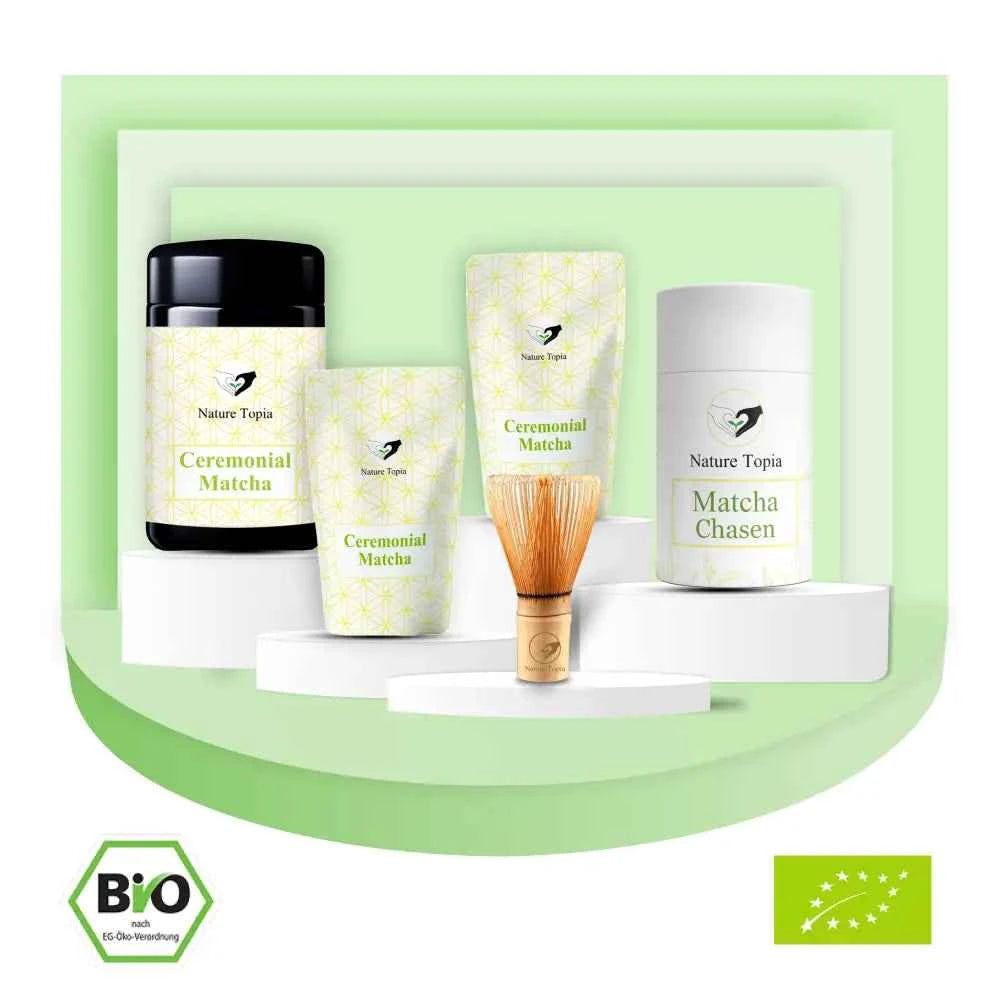 Matcha Glow Bundle – Bio Matcha Starter Set mit Matcha & Chasen - Bio Matcha Starter Set