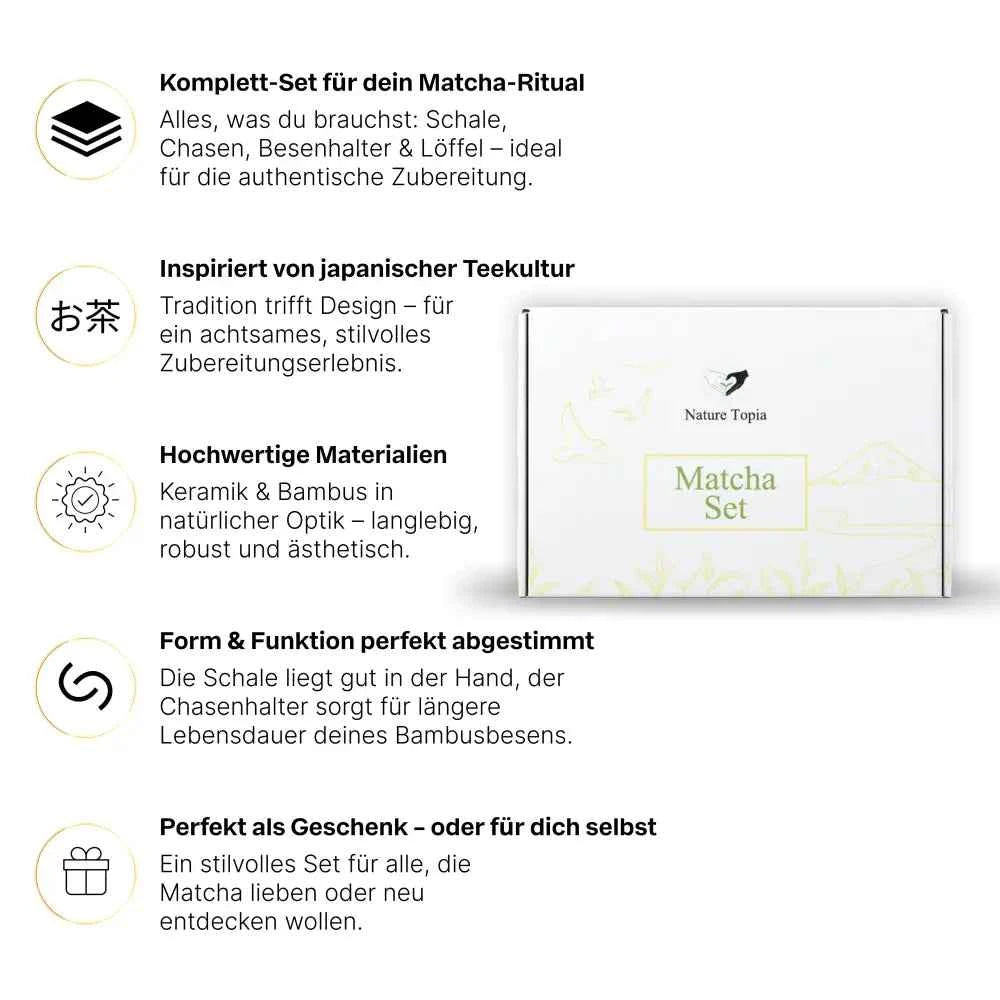 Matcha Set | Keramik Schale, Chasen & Zubehör